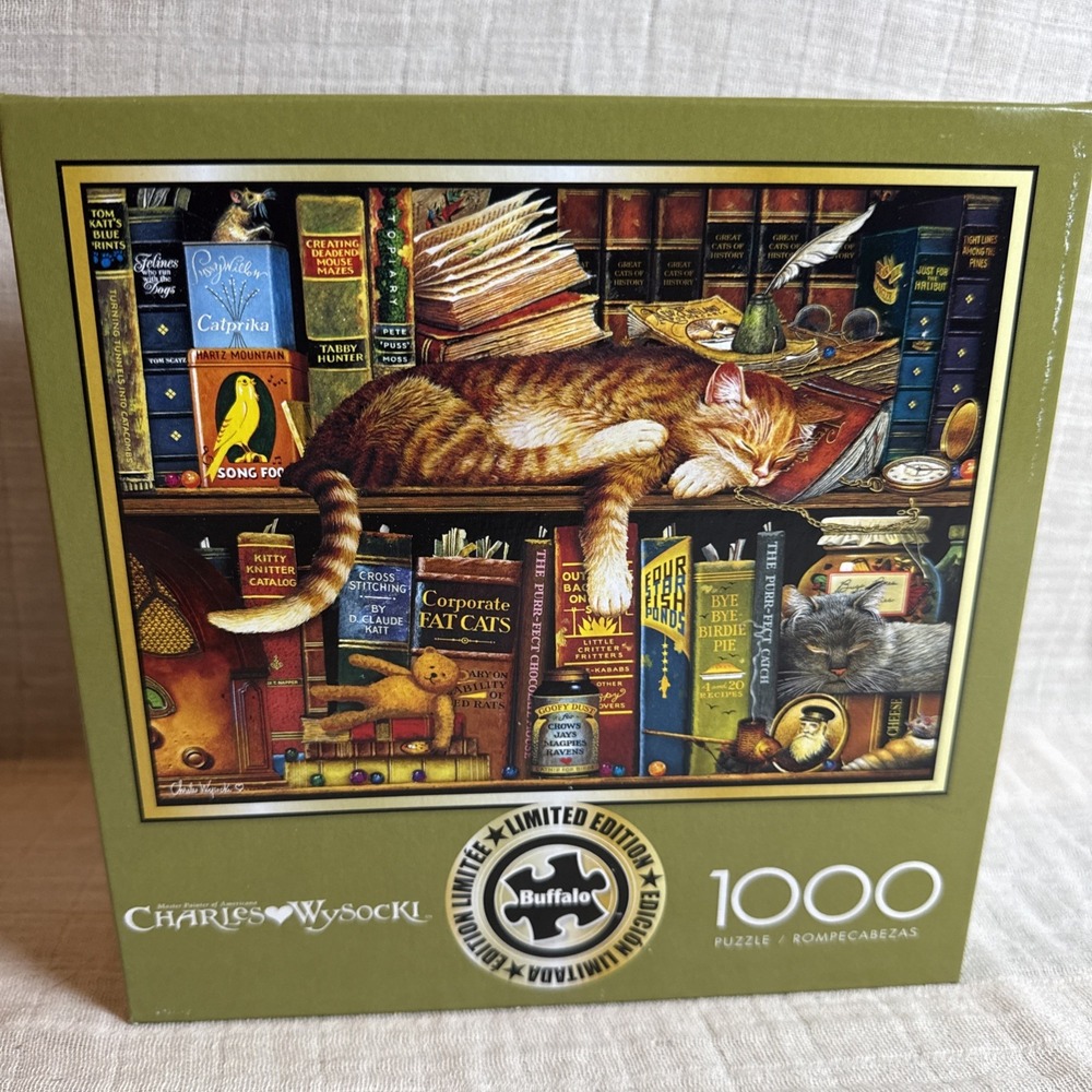 Charles Wysocki Cat Tales 1000 Piece Puzzle Buffalo Games 91400 Limited Edition